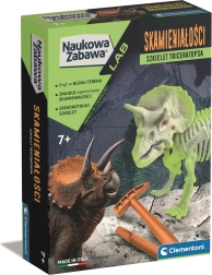 Clementoni triceratops – set fluorescent de excavare pentru copii