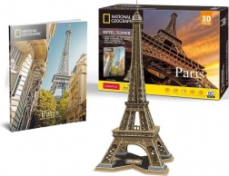Puzzle 3D CUBICFUN National Geographic turnul Eiffel 80 piese