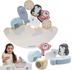 Joc de echilibru din lemn PolarB Animale Arctice