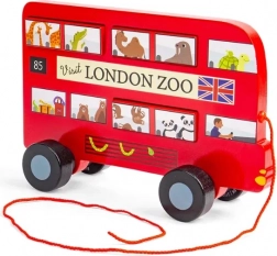 Autobuz traseu Londonez din lemn Bigjigs Toys