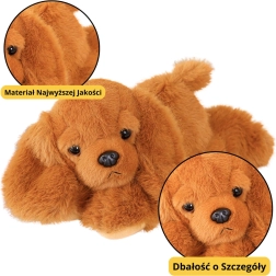Câine de pluș Cocker Spaniel cu lăbuțe să nu se răstoarne, maro 30cm