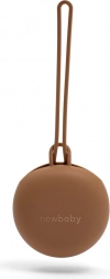 Cutie din silicon pentru suzetă New Baby, maro