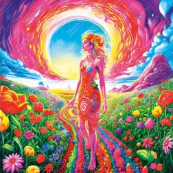 Puzzle Cărarea florală 1023 piese