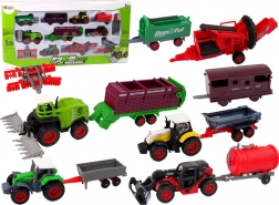 Set de vehicule agricole – tractoare și utilaje metalice (12 piese)