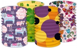 Lampion cilindric din hârtie pentru carnaval