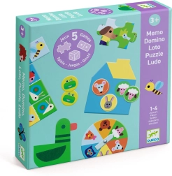 Djeco 5 jocuri la fermă – set de jocuri pentru copii de la 3 ani