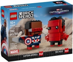 LEGO BrickHeadz Captain America și Red Hulk – set de figurine de construit