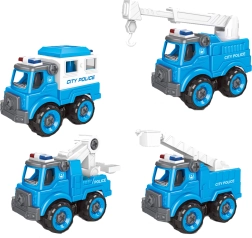 Mașinuță de poliție cu șuruburi 11 cm