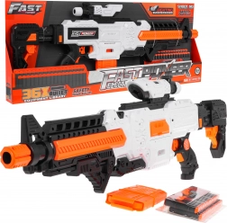 Blaster cu spumă Fast Pioneer pentru copii 8+ cu vizor, încărcător și 36 de gloanțe