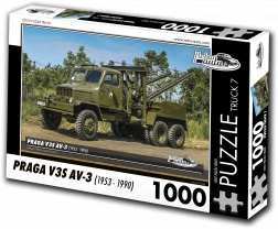 Puzzle Retro-mașini TRUCK nr. 7 PRAGA V3S AV-3 1000 piese