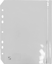 Mapă transparentă cu fermoar A5