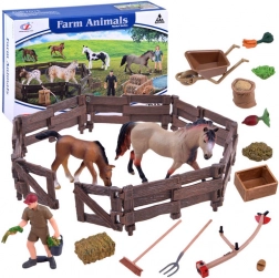 Set de figurine cu cai pentru fermă – Țarc