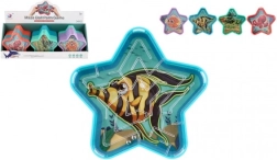 Teddies labirint cu biluțe în formă de stea – joc de buzunar pentru copii (mix de culori)