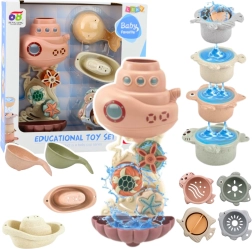 Jucării de baie Submarin Pahare cu ventuze 9 buc