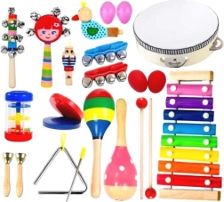 Set din lemn de instrumente muzicale pentru copii