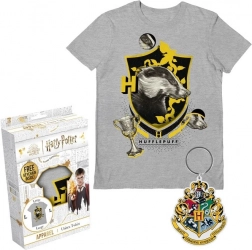tricou Harry Potter Hufflepuff în cutie cadou - mărime S