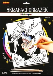 Imagine cu surpriză de zgâriat Doi Papagali 20x25 cm