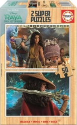 Puzzle de lemn Raya și dragonul 2x50 piese