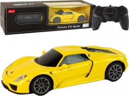 Automobil R/C Porsche 918 cu telecomandă galben 1:24