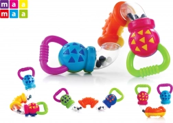 Zornăitoare pentru bebeluși 17 cm cu tuburi rotative