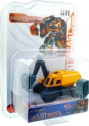 Transformer camion utilaj de construcții-robot