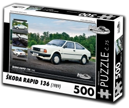 Puzzle Retro-mașini Škoda Rapid 136 (1988) – 500 piese