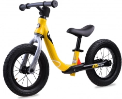 Bicicletă de echilibru RoyalBaby Run Little Knight 12" cu roți gonflabile – galben