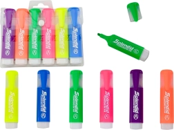 Set de 6 markere evidențiatoare pastel