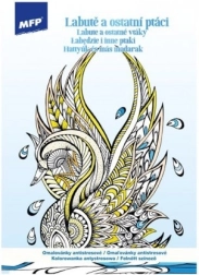 Cărți de colorat antistres – lebede și alți păsări A4