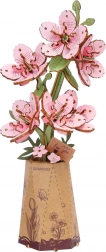 Buchet 3D din lemn Sakura – set de construcție fără lipici