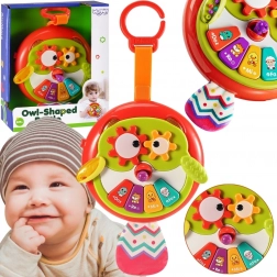 Woopie jucărie interactivă bufniță cu pian și codiță foșnitoare