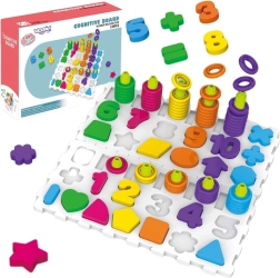 Puzzle educațional Montessori pentru antrenarea creierului, cu litere și cifre Woopie, 139 de piese