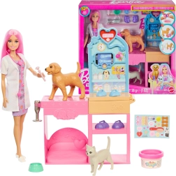 Barbie veterinară – clinică pentru animăluțe cu mulaje