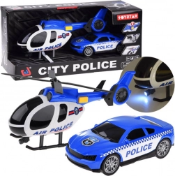 Set de joacă Poliție: Mașină și Elicopter