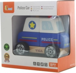 Viga puzzle din lemn mașină de poliție