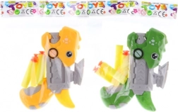 Pistolă pentru copii cu dinozaur, cu gloanțe din spumă