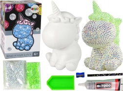 Set DIY Unicorn Picturare cu Diamante Verde