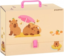 Mapă tip servietă pentru desene A4 cu mâner – capibara