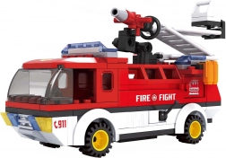 Set de construcție compatibil BLOXO pompieri – mașină, 170 piese