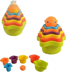 Piramidă colorată pentru copii 14x12x12 cm