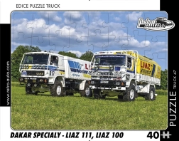 Puzzle RETRO-AUTA TRUCK Dakar, modele speciale LIAZ 111 și LIAZ 100 – 40 de piese