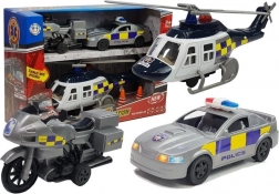 set de vehicule de poliție cu lumini și sunete