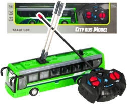 Autobuz urban RC 1:32 cu lumini și roți din cauciuc