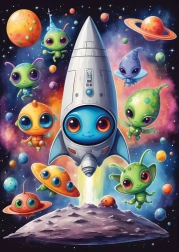 Yazz puzzle extratereștri 1000 piese