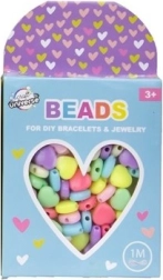 Set de mărgele – inimioare + șnur de 1 metru