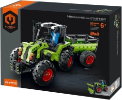 Set de construcție iM.MASTER tractor 2în1 – tractor și tractor cu remorcă, 346 piese