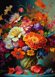 dino puzzle flori în vază 1000 piese