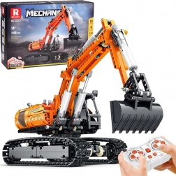 Set de construcție excavator pe șenile controlat de la distanță, 1106 piese