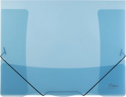 Mapă cu elastic Lines albastră transparentă