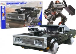 Set de construcție mașină și robot 2-în-1, 398 piese